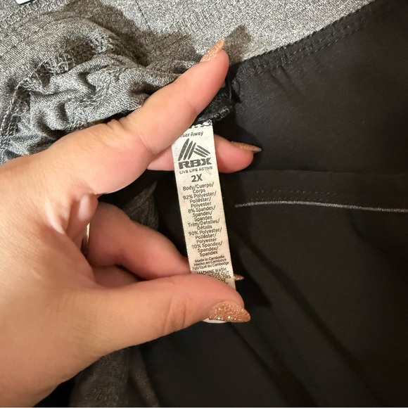 Women’s RBX Black and Gray Shorts Set of 2, Size 2X - Picture 5 of 6